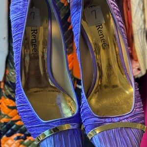 Purple and gold accent J. Reneé Women's Shoes
